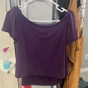 Purple off shoulder top